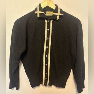 Vintage 1950s cashmere sweater rockabilly style